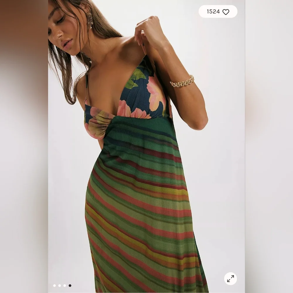 Free People Movement Painted Sands Maxi Dress Xs $198 - Picture 4 of 5